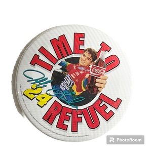 Nascar Jeff Gordon Coca Cola Large Pinback Button 1995 Time To Fuel #24